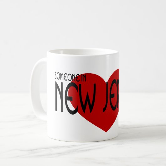 Jemand in New-Jersey Lieben ich Kaffeetasse (Vorderseite Links)