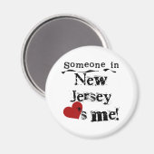 Jemand in New Jersey Lieben ich Magnet (Vorderseite/Rückseite)