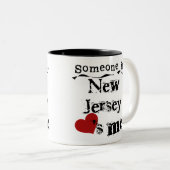 Jemand in New-Jersey Lieben ich Zweifarbige Tasse (VorderseiteRechts)