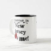 Jemand in New-Jersey Lieben ich Zweifarbige Tasse (Vorderseite Links)