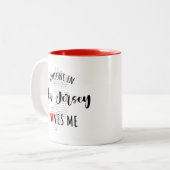 Jemand in New Jersey Lieben Me Map Kaffee Tasse (Vorderseite Links)