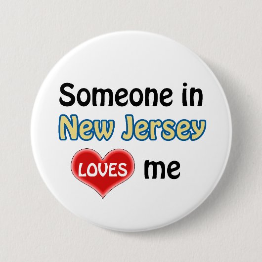Jemand in New Jersey Lieben mir Button (Vorderseite)