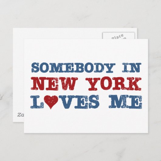 Jemand in New York Lieben Me Postkarte (Vorne/Hinten)