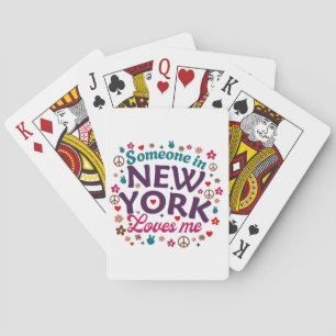 Jemand in New York liebt mich Retro lustiges Desig Spielkarten