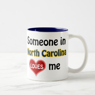Jemand in North Carolina Lieben mir Zweifarbige Tasse