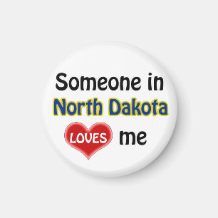 Jemand in North Dakota Lieben mir Magnet