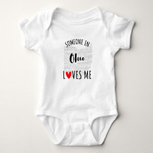 Jemand in Ohio Lieben Me Map Baby Bodysuit Baby Strampler