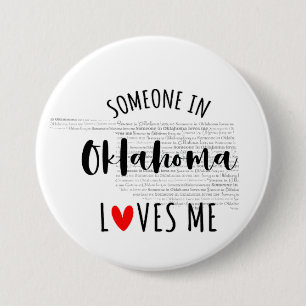 Jemand in Oklahoma Lieben ich Button