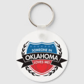 Jemand in Oklahoma Lieben ich Schlüsselanhänger (Vorderseite)