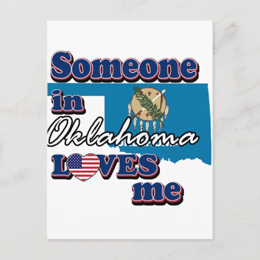 Jemand in Oklahoma Lieben mir Postkarte (Vorderseite)