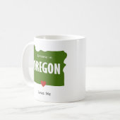 Jemand in Oregon Liebe Me Kaffee und Tee Tasse (Vorderseite Links)