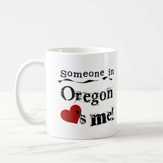 Jemand in Oregon-Lieben ich Kaffeetasse (Links)