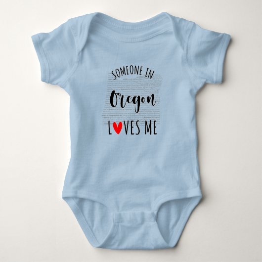 Jemand in Oregon Lieben Me Map Baby Bodysuit Baby Strampler (Vorderseite)