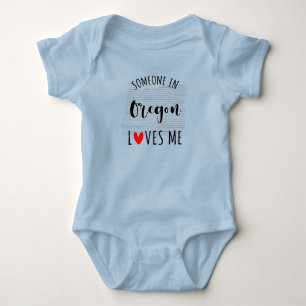 Jemand in Oregon Lieben Me Map Baby Bodysuit Strampler