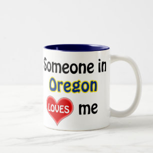 Jemand in Oregon Lieben mir Zweifarbige Tasse