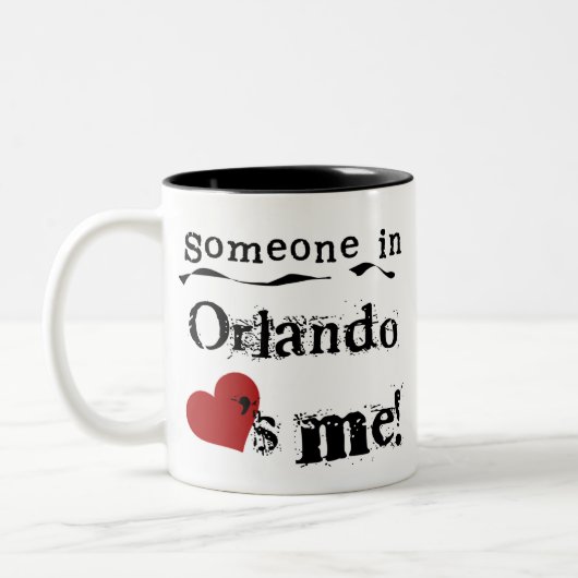 Jemand in Orlando Zweifarbige Tasse (Links)