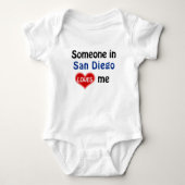 Jemand in San Diego Lieben mir Baby Strampler (Vorderseite)
