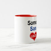 Jemand in San Jose Lieben mir Zweifarbige Tasse (Mittel)