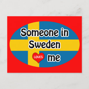 Jemand in Schweden liebt mich Postkarte