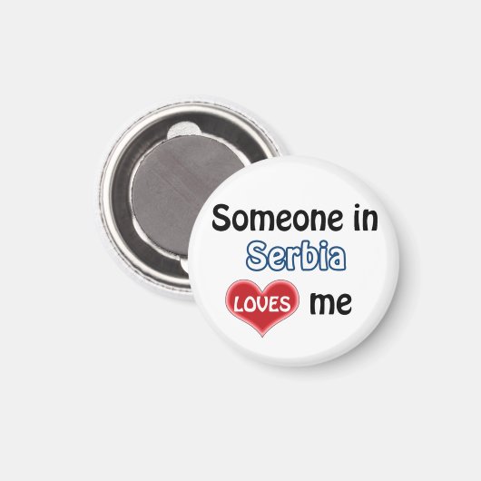 Jemand in Serbien Lieben mir Magnet (Vorderseite/Rückseite)