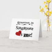 Jemand in Singapur-Lieben ich Karte (Gelbe Blume)