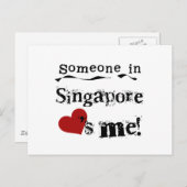Jemand in Singapur Lieben Postkarte (Vorne/Hinten)