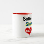 Jemand in Slowenien Lieben mir Zweifarbige Tasse (Mittel)