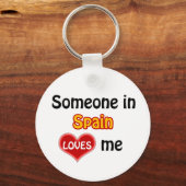 Jemand in Spanien Lieben mir Schlüsselanhänger (Vorderseite)