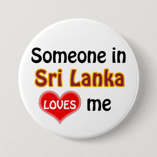 Jemand in Sri Lanka Liebe mir Button (Vorderseite)