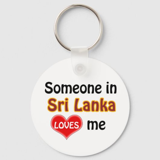 Jemand in Sri Lanka Liebe mir Schlüsselanhänger (Vorderseite)