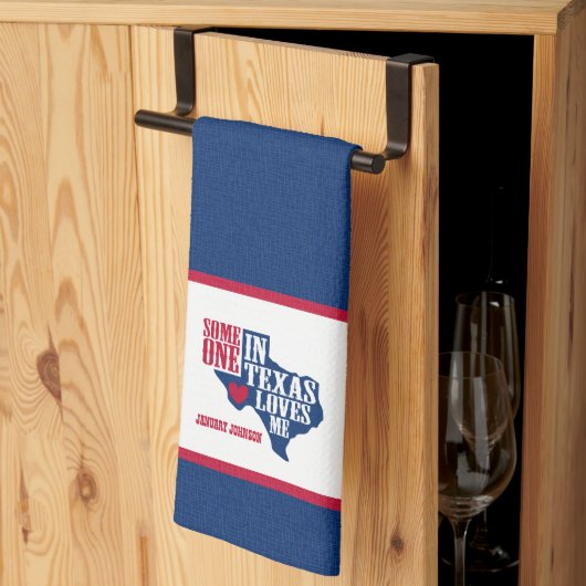 Jemand in Texas Lieben Me Geschirrtuch (Drittel gefaltet)