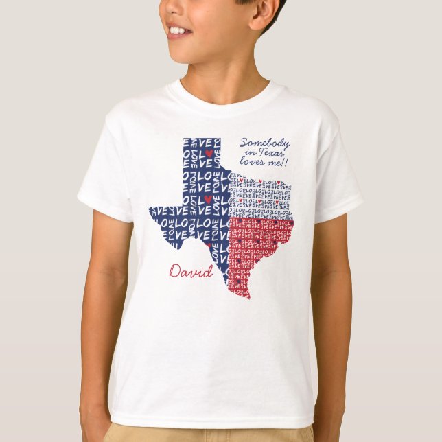 Jemand in Texas Lieben mich! T-Shirt (Vorderseite)