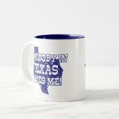 Jemand in Texas Lieben Zweifarbige Tasse (Vorderseite Links)