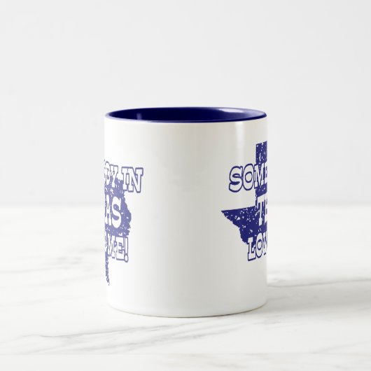 Jemand in Texas Lieben Zweifarbige Tasse (Mittel)