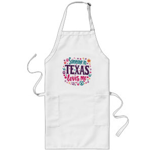 Jemand in Texas liebt mich - Retro-Texas-Hippie-Ku Lange Schürze