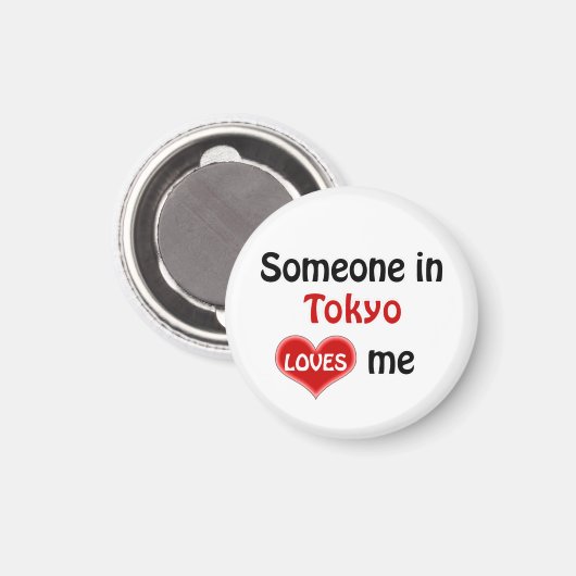 Jemand in Tokio Lieben mich Magnet (Vorderseite/Rückseite)