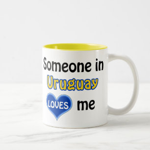 Jemand in Uruguay Lieben mir Zweifarbige Tasse