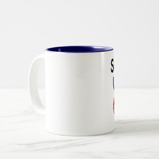 Jemand in Vermont Lieben mir Zweifarbige Tasse (Vorderseite Links)