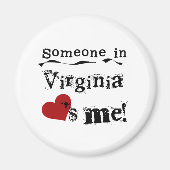 Jemand in Virginia Lieben Magnet (Vorne)