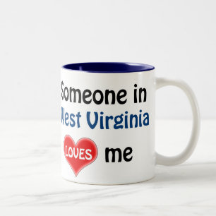 Jemand in West Virginia Lieben mir Zweifarbige Tasse