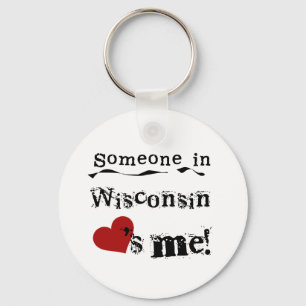 Jemand in Wisconsin-Lieben ich Schlüsselanhänger