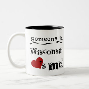 Jemand in Wisconsin-Lieben ich Zweifarbige Tasse