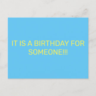 JEMAND IST GEBURTSTAG EINLADUNGSPOSTKARTE