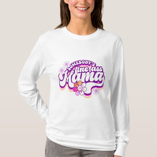 Jemand ist in Mama heiß rosa T-Shirt (Vorderseite)
