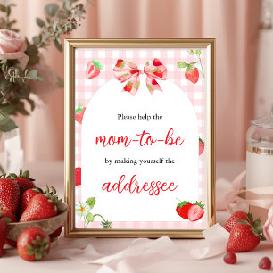 Jemand ist süß wie Beeren Tischschild für werde Poster