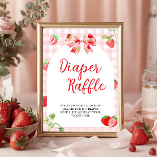 Jemand ist süß wie Beeren Windel-Raffle-Tischsc Poster