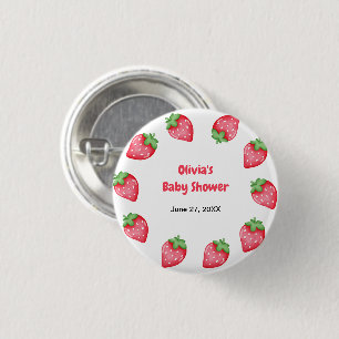 Jemand ist süß wie eine Beere Erdbeer-Baby-Party-G Button