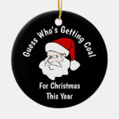 Jemand kocht zu Weihnachten schwarz Keramik Ornament (Vorne)