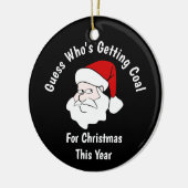 Jemand kocht zu Weihnachten schwarz Keramik Ornament (Links)