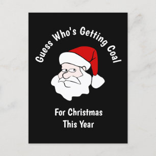 Jemand kocht zu Weihnachten schwarz Postkarte